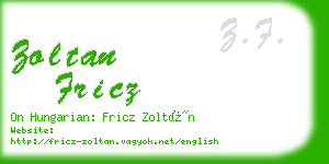 zoltan fricz business card